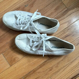 Superga | white canvas | platform sneaker | size women’s  8.5